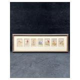 Framed Golf-Themed Seven Ages of Man Golf Art Prin