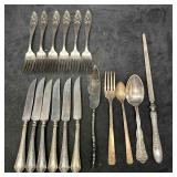Silver Plated Silverware Set Forks Knives Spoons L