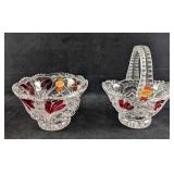 Anna Hutteï¿½German Crystal Bowl & Basket