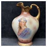 Victoria Austria Portrait Ewer Vase Pitcher with G