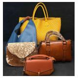 Yellow and Brown Womens Leather Fashion Bag Collec