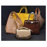 Yellow and Brown Womens Leather Fashion Bag Collec