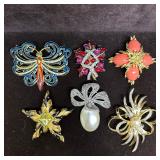 Collection of Six Signed Cindy Adams Designer Cost