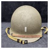 US M1 Steel Combat Helmet with Liner and Chinstrap