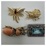 Joan Rivers Insect Brooch Collection