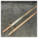Marked Military Bayonet With Scabbard