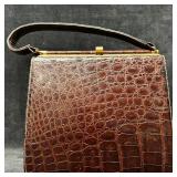 Vintage Bellestone Crocodile Embossed Handbag Purs