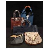 Blue and Brown Womens Leather Fashion Bags Collect