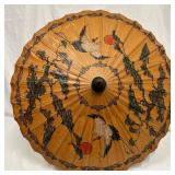 Medium Hand Painted Asian Style Paper Parasol Umbr