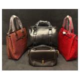 Red and Black Womens Leather Fashion Bag Collectio