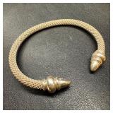 Sterling Mesh Link Adjustable Cuff Bracelet B