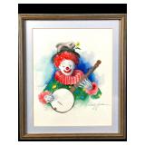 Clown Watercolor by Emily James