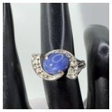 14k Gold Ring With Star Sapphire Cabochon