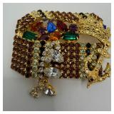 Kirks Folly Enchanted Treasure Chest Crystal Brooc