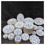 Large Royal Tettau Chateau Blue German Porcelain D