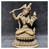 Antique Style Cast Bronze Tibetan Buddhist Deity F