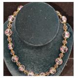 Vintage Italian Murano Gray And Pink Art Glass Bea