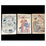 3 Issues La Mode Pratique 1915-18 Fashion Magazine
