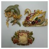 Three Kirks Folly Fantasy Brooches Dolphin Fairy S