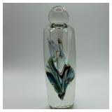 Mid Century Modern Art Glass Perfume Bottle and St