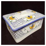 Tivoli Hand Painted Portugal Ceramic Covered Dish