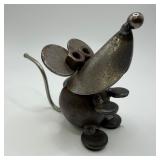 Handcrafted Welded Steel Industrial Art Mouse Scul