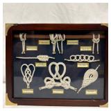 Framed Decorative Sailor Nautical Rope Knot Displa