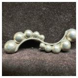 Taxco Mexico Sterling Silver Graduated Dome Brooch