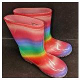Children's Size 3 PVC Rainbow Boots