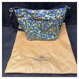 Patricia Nash Blue Floral Leather Crossbody Should