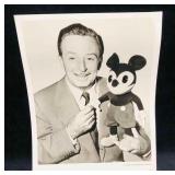 'Best Buddies' Black & White Photograph Of Walt Di