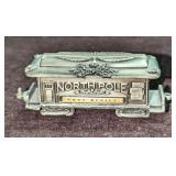 Pewter Santa's Express Post Office Boxcar Figurine