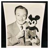 'Best Buddies' Black & White Photograph Of Walt Di