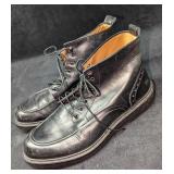 FABI Men's 10.5 Black Leather Lace Up Ankle Boots