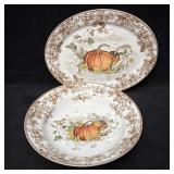 Williams Sonoma Harvest Pumpkin Oval Serving Platt