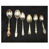 8 Vintage Silver Plated Spoons Souvenir & Flatware
