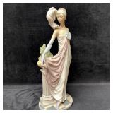 Lladro 5283 Elegant Lady with Pedestal Porcelain F