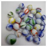Assorted Machine Made White-based Glass Player Sho