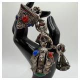 Etruscan Revival Style Fob Charm Faux and Natural