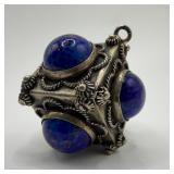 Geometric Cube Style 800 Silver Fob Charm ER69 Fau