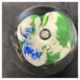 Art Glass Flower Paperweight Studio Ahus Sweden Ab