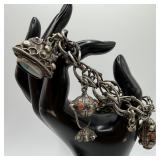 Figural Fob Charm Etruscan Revival Link Chain 800