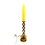 Vintage Mid Century Modern Leviton Candle Lamp Gol