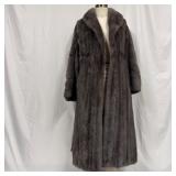 Gray Mink Natural Fur Long Coat FurC3