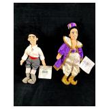Set of (2) Disney Plush Bean Bag Dolls Aladdin and