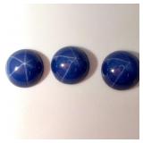 3 Star Sapphire Cabochons - 2.1 ct Total