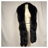 Black Fox Fur Stole Plush Hanging Tails