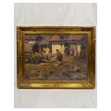 Early 20th Century European Farmyard Scene Artist