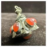 Victorian Etruscan Revival Style 800 Silver Carnel