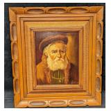 Vintage H.J Topman Framed Oil On Canvas Old Man